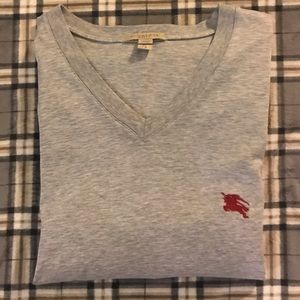 Burberry Men’s V-Neck Linden Cotton Tee Shirt